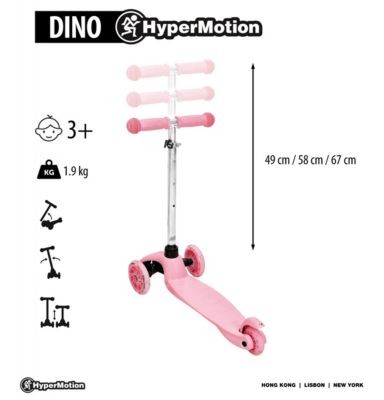 HyperMotion Balance-Roller Dreirad fur Kinder 3-5 Jahre in Rosa Трехколесный самокат для детей 3-5 лет в розовом цвете