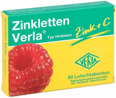 Zinkletten Verla Himbeere, 50 St Леденцы с цинком и витамином С, 50 шт