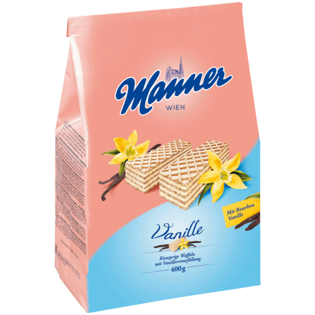Manner Vanille-Schnitten Вафли с ванильной начинкой 400г