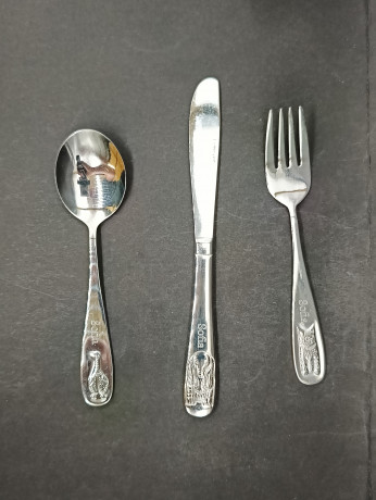 Набор столовых приборов Esmeyer, Sofia "Домашние животные", серебро, Германия, 1970-80гг.