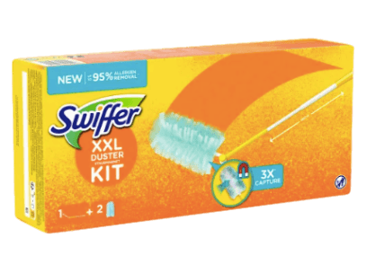 Swiffer Staubmagnet XXL Starter Set (Griff + 2 Tucher) 2stk Свиффер Магнитная щетка для удаления пыли Стартовый комплект XXL: 1 магнитная щетка с телескопической ручкой 90см + 2 сменные салфетки-насадки, 2 упаковки
