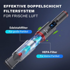 LBF LBF Akku-Handstaubsauger Tragbarer Autostaubsauger, Autostaubsauger 13000 Pa/100 W,bis 20min Schwarz Беспроводной ручной пылесос LBF, портативный автомобильный пылесос, автомобильный пылесос 13000 Па/100 Вт, до 20 минут