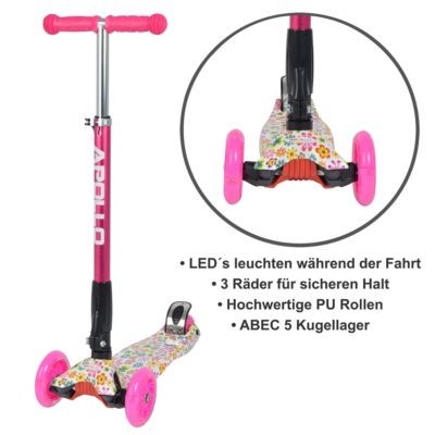 APOLLO LED Kinderscooter Kids Whiz Светодиодный детский самокат Kids Whiz
