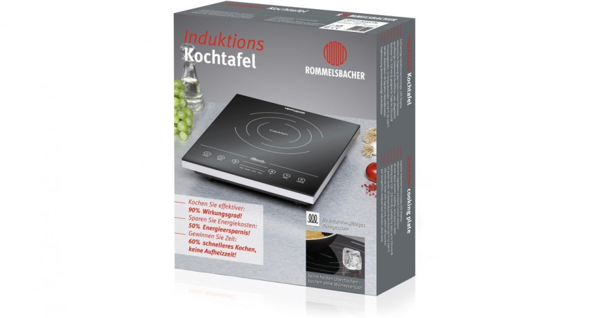 Rommelsbacher Rommelsbacher Kochplatte Induktion CT2010/IN schwarz/silber  schwarz/silber Индукционная плита Rommelsbacher CT2010/IN черный/серебристый