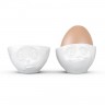 Fiftyeight Products TV Tassen Eierbecher Set 2-tlg. weiss - och bitte & lecker Набор подставок для яиц под телевизор 2 шт. белый - о, пожалуйста, и вкусный