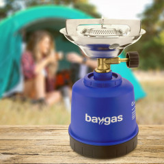 baygas baygas Gaskocher Baygas Campingkocher,Kunststoffkorper Blau,1- Flammig Gasherd–Kochfeld  Газовая плита Baygas Походная плита Baygas, пластиковый корпус синий, газовая плита с 1 пламенем
