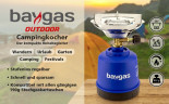 baygas baygas Gaskocher Baygas Campingkocher,Kunststoffkorper Blau,1- Flammig Gasherd–Kochfeld  Газовая плита Baygas Походная плита Baygas, пластиковый корпус синий, газовая плита с 1 пламенем