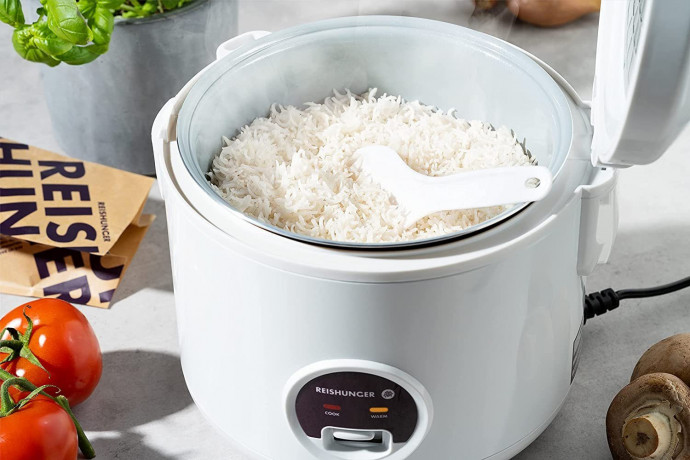 Reishunger Reishunger Reiskocher Reiskocher, 500 W, Mit Dampfgarfunktion  Warmhaltefunktion Schwarz Рисоварка Reishunger рисоварка, 500 Вт, с функцией приготовления на пару, функцией поддержания тепла