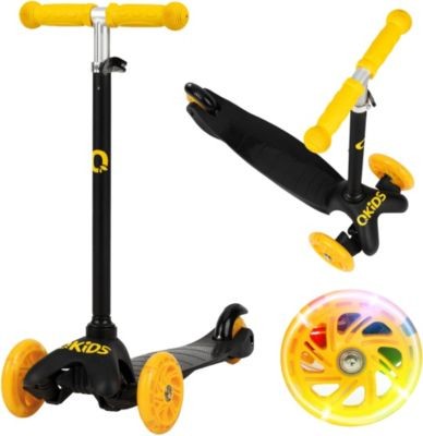 QKids QKIDS Scooter LUMIS Three-wheeled scooter yellow QKIDS Самокат LUMIS Трехколесный самокат желтый