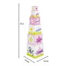 goki Stapelwurfel \/ Stapelturm Safari rosa mit Name personalisiert Штабелируемые кубики / штабелирующая башня Сафари розовый персонализированный с именем