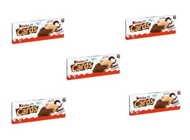 Kinder Cards 128g, 5x10 Stuck (640g) Киндер Кардс Вафли Набор 5 уп. x 10 шт. (640г)
