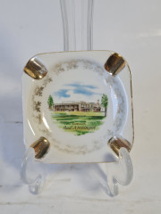 Пепельница винтажная Bavaria &quot;Бад Кроцинген&quot;, фарфор, 8 х 8 см, Германия, 1960-70гг.