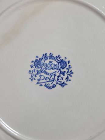 Тарелка декоративная винтажная Delft / Boch "Мельница", фарфор, 16.5 см, Нидерланды, 1970-80гг.
