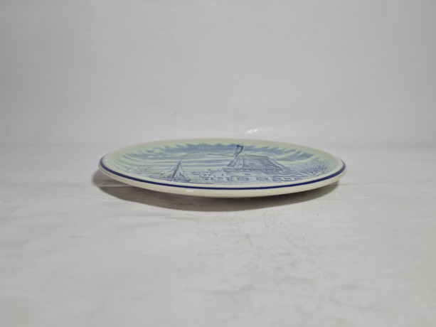 Тарелка декоративная винтажная Delft / Boch "Мельница", фарфор, 16.5 см, Нидерланды, 1970-80гг.