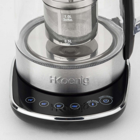 H.Koenig Wasserkocher TI600 Teekocher mit Temperatur-Regelung, 2200 W  Чайник H.Koenig TI600 с регулировкой температуры, 2200 Вт