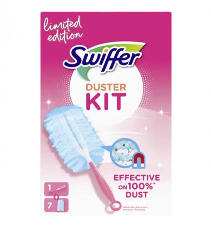 Swiffer Staubmagnet PINK 1 магнитная ручка + 7 сменных салфетки-насадки, стартовый комплект для удаления пыли 1