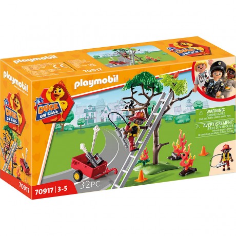 PLAYMOBIL PLAYMOBIL 70917 Duck on Call- Feuerwehr Action. Rette die Katze! PLAYMOBIL 70917 Утка по вызову пожарной команды Action. Спасите кота!