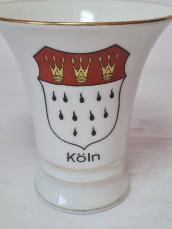 Кружка винтажная фарфоровая Символ Баварии, 10,5 x 9,5 см, Германия, 1960-70гг.