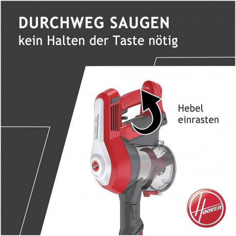 Hoover Hoover Akku-Hand-und Stielstaubsauger HF 122RH-11, 170 W, beutellos, Boden- Handsauger in Einem, 22 V, LED-Licht, Turbo, 0,9 l Behalter Беспроводной ручной и стержневой пылесос Hoover HF 122RH-11, 170 Вт, без мешка, напольный ручной пылесос в одн