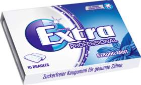 EXTRA Professional Strong Mint Жевательная резинка	 без сахара, 10 шт