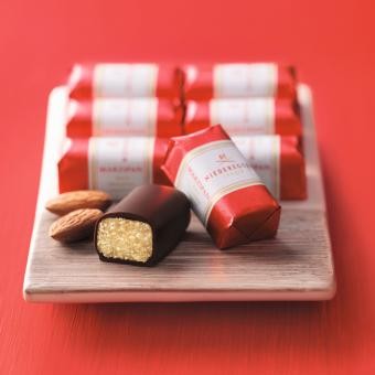 Niederegger Klassiker Подарочная упаковка с 16 конфетами из марципана в индивидуальной упаковке с покрытием из темного шоколада, 200гр