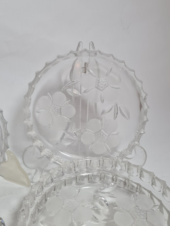 Миски сервировочные винтажные Walther Glas, хрусталь, 6 шт., 15.5 см, Германия, 1960-70гг.
