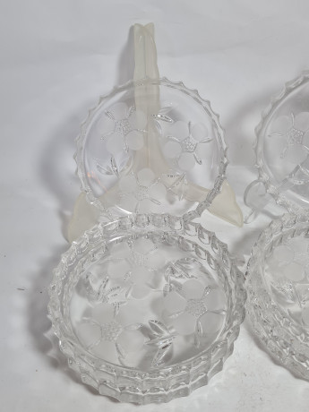 Миски сервировочные винтажные Walther Glas, хрусталь, 6 шт., 15.5 см, Германия, 1960-70гг.