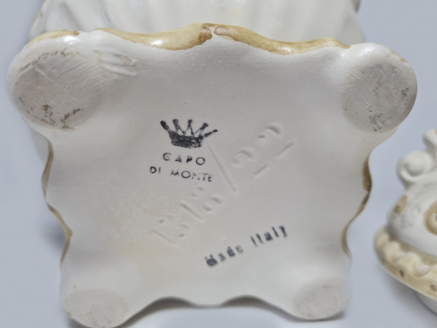 Capodimonte Italy Ваза "Розовая роза", 23см x 14см, Италия, 1960-70гг.