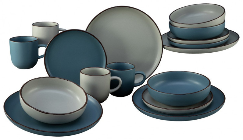 Creatable Creatable Kombiservice 16-tlg. MODERN SCANDIC grau-blau Создаваемый комбинированный сервиз 16 шт. СОВРЕМЕННЫЙ СКАНДИК