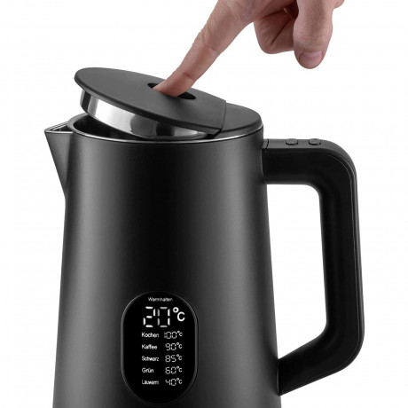 KLAMER KLAMER Wasserkocher KLAMER Edelstahl Wasserkocher mit Temperatureinstellung 40-100°C, War…  Чайник KLAMER Чайник KLAMER из нержавеющей стали с регулировкой температуры 40–100 °C,…