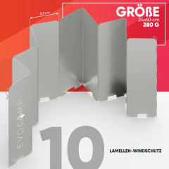 EVOCAMP EVOCAMP Gaskocher Windschutz fur Gaskocher, Spirituskocher Outdoor mit Tasche  Защита от ветра газовой плиты EVOCAMP для газовых плит, спиртовых плит на открытом воздухе с сумкой