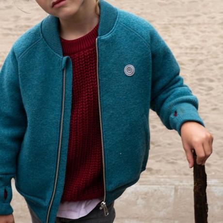 Manitober Wollwalk Bomber Jacke fur Kinder Шерстяной бомбер для детей