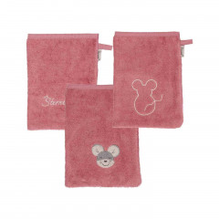 Sterntaler Maus Mabel GOTS Waschhandschuhe 3er Set  Набор рукавиц для мытья посуды Mouse Mabel GOTS из 3 шт.