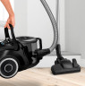 BOSCH BOSCH Bodenstaubsauger BGC41XSIL, Serie 6, schwarz, 700 W, beutellos, extra leise (68 dB), langes Kabel Канистровый пылесос BOSCH BGC41XSIL, серия 6, черный, 700 Вт, без мешка, очень тихий (68 дБ), длинный кабель