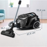 BOSCH BOSCH Bodenstaubsauger BGC41XSIL, Serie 6, schwarz, 700 W, beutellos, extra leise (68 dB), langes Kabel Канистровый пылесос BOSCH BGC41XSIL, серия 6, черный, 700 Вт, без мешка, очень тихий (68 дБ), длинный кабель