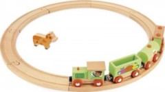 Janod Eisenbahn Bauernhof mit Schienenstrecke Story Железнодорожная ферма с историей железной дороги