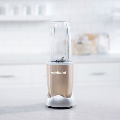 nutribullet nutribullet Smoothie-Maker NB907CP, 900 W, Standmixer, Multifunktionsmixer inkl. 2 Trinkbecher, Champagner  Производитель смузи nutribullet NB907CP, 900 Вт, настольный миксер, многофункциональный миксер, включая 2 чашки для питья, шампанское
