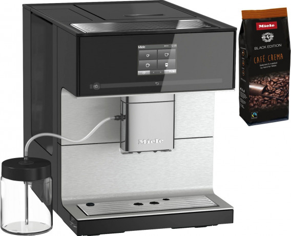 Miele Miele Kaffeevollautomat CM7350 CoffeePassion, inkl. Milchgefass, Kaffeekannenfunktion, Personliches Kaffeeerlebnis individuelle Geniesserprofile  Полностью автоматическая кофемашина Miele CM7350 CoffeePassion, включая контейнер для молока, функцию к