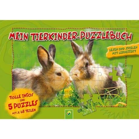 Schwager  Steinlein Verlag Mein Tierkinder-Puzzlebuch fur Kinder ab 6 Jahren Детская книжка-пазл Мои животные для детей от 6 лет