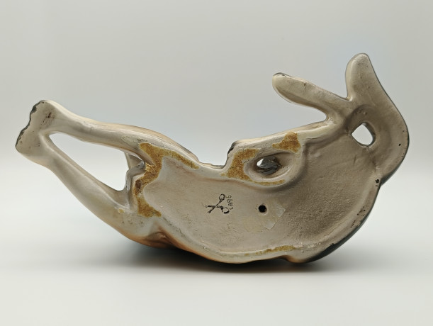 Статуэтка винтажная Cortendorf "Лежащая собака", фарфор, 21.5 х 12 см, Германия, 1970-80гг.