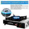 HOMELUX HOMELUX Gaskocher Edelstahl Campingkocher 2,2 KW mit 227g Gaskartuschen Gas Kocher, (8-St), 2,2 KW  Газовая плита HOMELUX походная из нержавеющей стали, 2,2 кВт, с газовыми баллонми 227 г, газовая плита, (8 шт.), 2,2 кВт