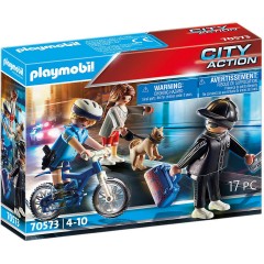 PLAYMOBIL PLAYMOBIL 70573 Polizei-Fahrrad: Verfolgung des Taschendiebs Полицейский велосипед PLAYMOBIL 70573: в погоне за карманником
