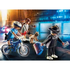 PLAYMOBIL PLAYMOBIL 70573 Polizei-Fahrrad: Verfolgung des Taschendiebs Полицейский велосипед PLAYMOBIL 70573: в погоне за карманником