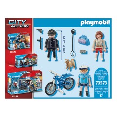 PLAYMOBIL PLAYMOBIL 70573 Polizei-Fahrrad: Verfolgung des Taschendiebs Полицейский велосипед PLAYMOBIL 70573: в погоне за карманником