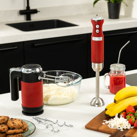 Westinghouse Westinghouse Handmixer WKHM250 Retro, 350 W, 6 Stufen, Spulmaschinenfeste Teile, LED-Display cremeweiss Ручной смеситель Westinghouse WKHM250 Retro, 350 Вт, 6 уровней, защищенные от переворачивания детали, светодиодный дисплей