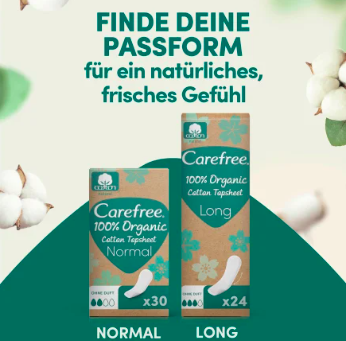 Carefree  Slipeinlagen Organic Cotton Normal 30 St, Карефри Ежедневные прокладки из органического хлопка Normal 30шт, 3 упаковки (90штук)