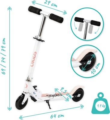 QKids QKIDS Scooter FLO Scooter aluminium pink QKIDS Самокат FLO Самокат алюминий розовый