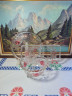 Блюда винтажные Walther Glas, набор из 3 штук, хрусталь, с декором из роз, 29 x 2 см,34 x 15 x 2 см, 21 x 10,5 см, Германия, 1960-70гг.