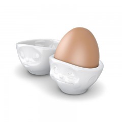 Fiftyeight Products TV Tassen Eierbecher Set 2-tlg. weiss - kussend &amp; vertraumt Набор подставок для яиц под телевизор 2 шт. белый - целоваться и мечтать