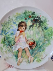 DE LIMOGES Коллекционная Тарелка &quot;Мари-Анж&quot;, сертификат AP-502, 21 см, Франция, 1978г.
